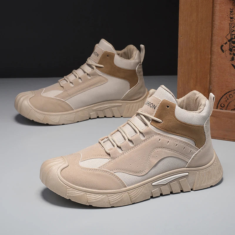 S 39-44 Men's New Non-slip Wearable Sneakers Fashionable Versatile High-top Platform Casual Shoes for Men
