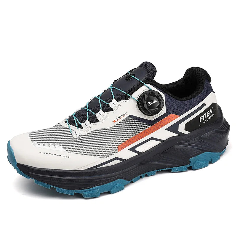 Men's Waterproof Cross-Country Mountaineering Hiking Shoes for Winter Trekking and Camping Dynamic Waterproofing