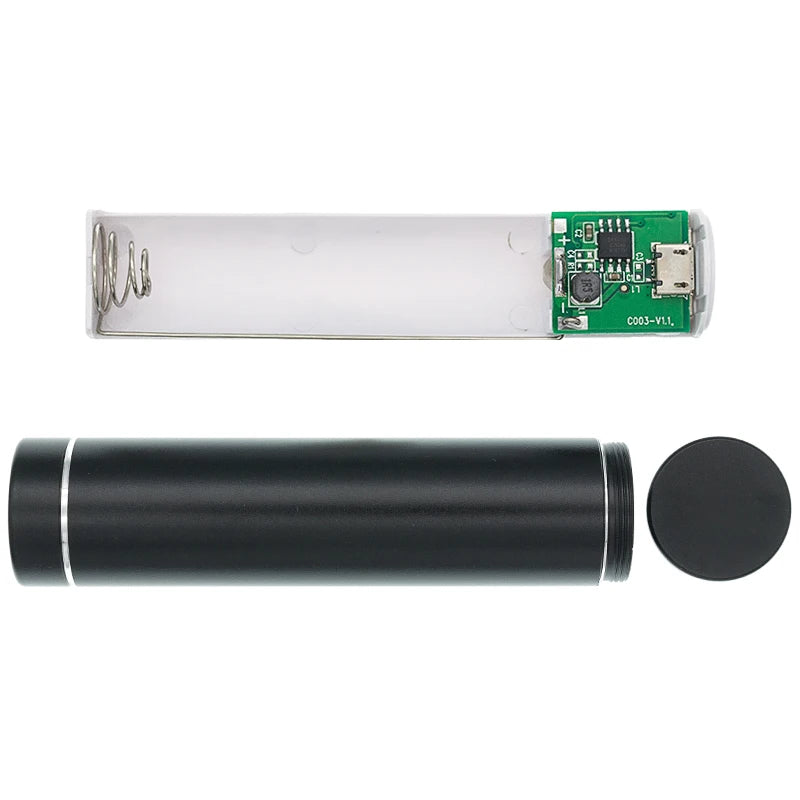 Metal Power Bank DIY Kit Storage Case Box Free welding Suit 1X 18650 Battery 5V 1A USB External Charger smart phone