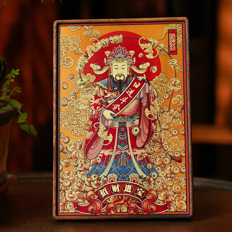 Chinese Style Brass Solid Wood Wealth Attracting Decoration Tabletop Use for Home Office Shops-High Quality Metal Arts Showpiece