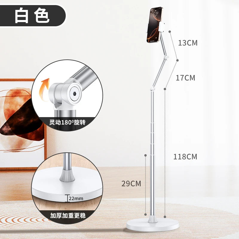Tablet Floor Stand Floor Stand with Flexible Adjustable Height Stable Base Universal Holder Mount Compatible Kindle Devices
