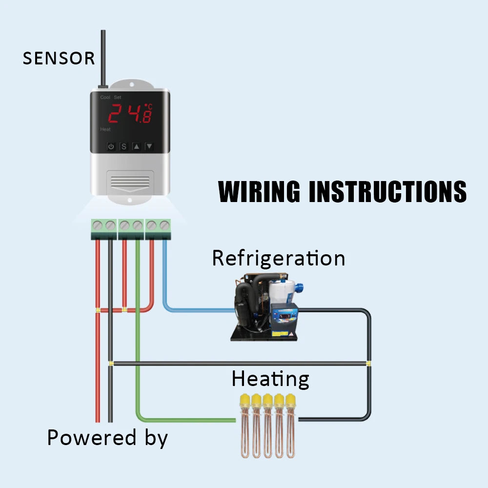 Wifi Thermostat Humidistat 12V 110V 220V Digital Temperature Humidity Controller Regulator Auto Car Incubator Thermoregulator