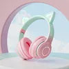 Cheap  BT 5.0 Audifonos Gamer Wireless Gaming Headsets Cat Ear Cute Headphones for Girls Auriculares Bluetooth Earphones