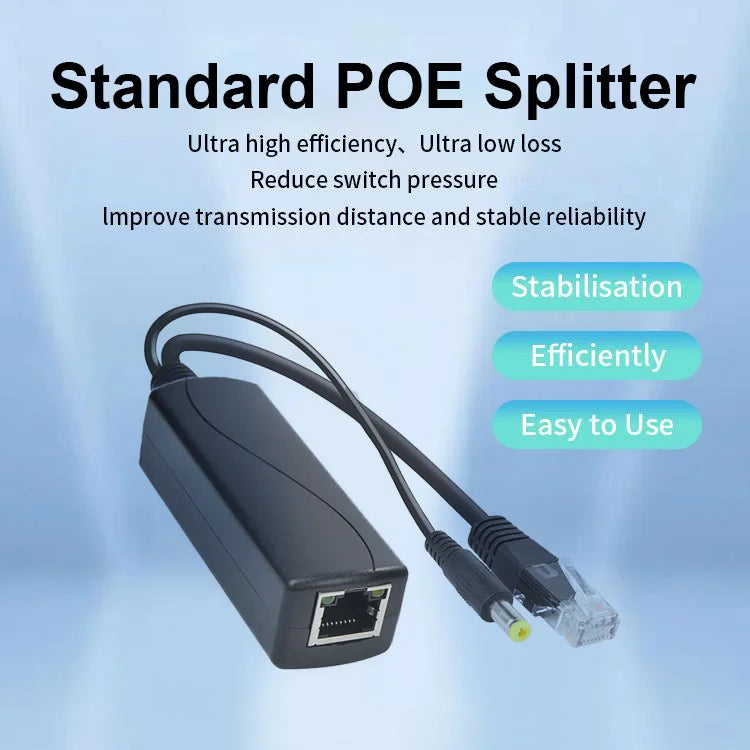 SDAPO PS5712AT POWER OVER ETHERNET POE SPLITTER 12v 10/100M PoE Splitter for cctv cameras