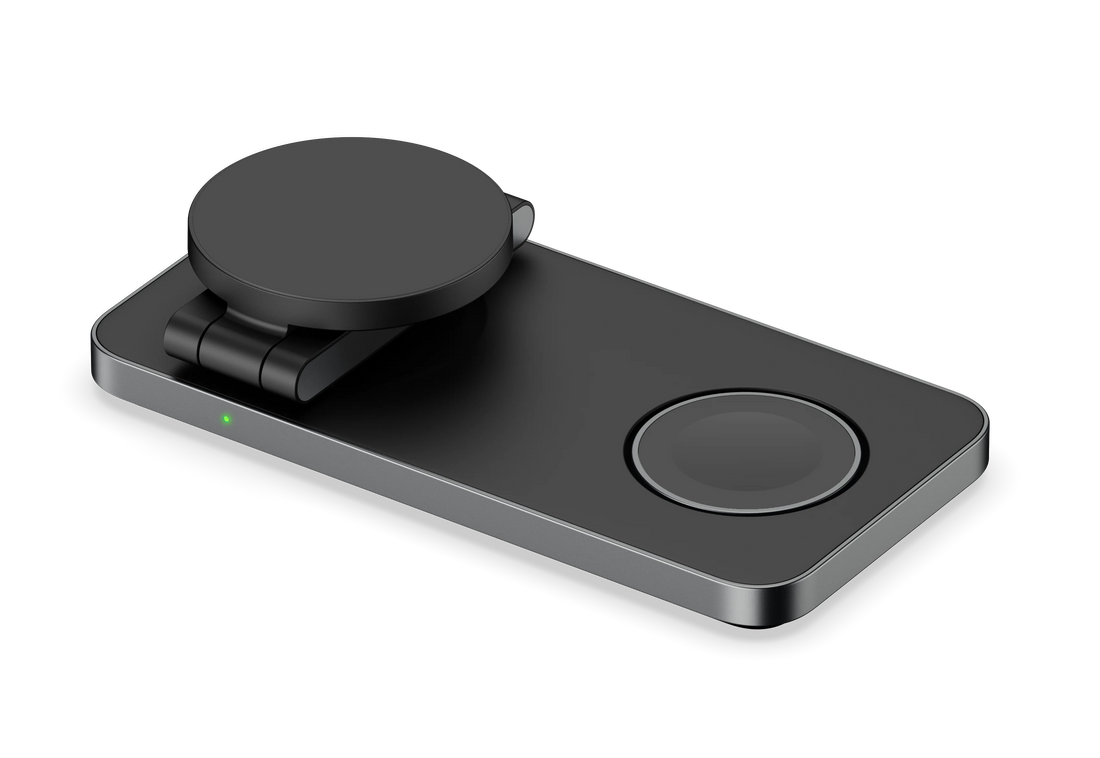 New Idea Portable Multifunctional 3 in 1 Wireless Charger for Smart Watch Power Banks Station for iphone 15 Custom Logo Foldable