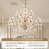French Modern Retro Luxury Crystal Chandelier for High-End Villa Steel Ceiling Mounted for Living Dining Bedroom AC Zhongshan