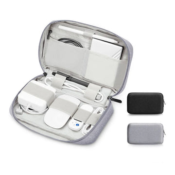 For Electronic Cable Organizer Accessories Storage Bag Elastic Holder for Charger Pencil Mouse Power Banks Zipper Pouch Bag