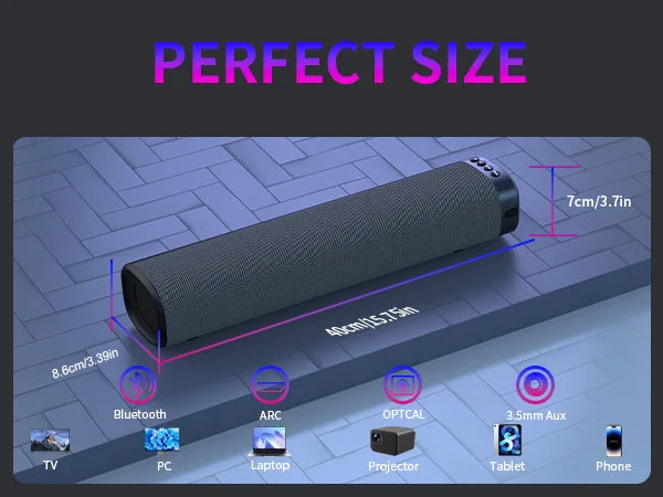 Nobel for Bluetooth Soundbar with Royal & Woofer USB Powered PC Speakers for Living Room Use