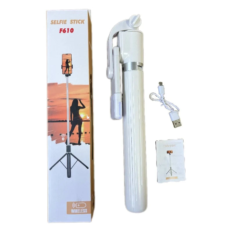 170cm Tall Selfie Stick Combines Tripod & LED Light Versatile Phone Holder for Smart Devices