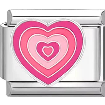 High Quality Stainless Steel Italian Charm Bracelet Chic & Minimal Heart Pattern Italian Charm Bracelet