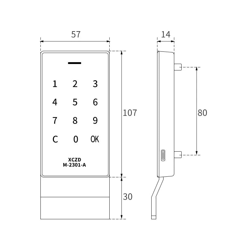 Gym Popular Locker Lock Electronic Cabinet Lock Digital Cabinet Intelligent  Keyless Digital Lock