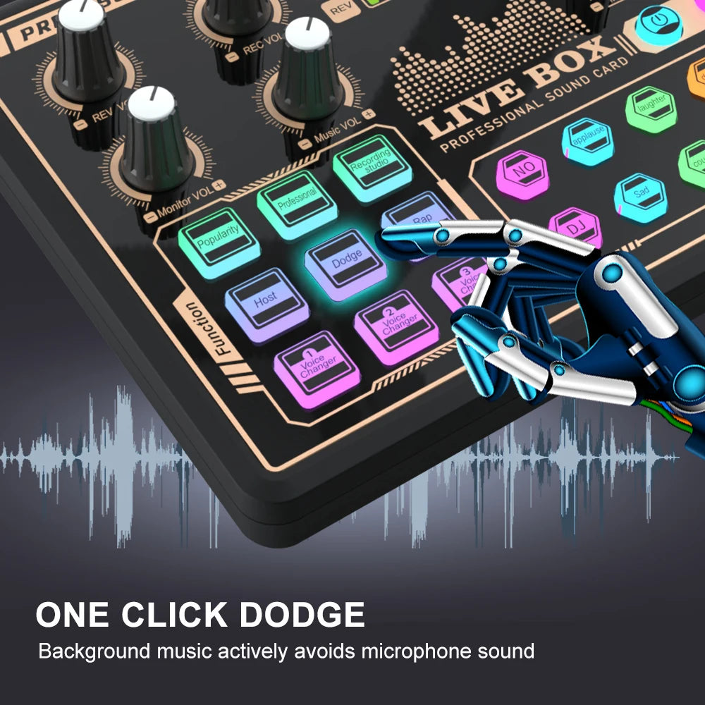 Professional Podcast Equipment Recording Studio Live Broadcast with Noise Reduction for Live Streaming Record Podcasting