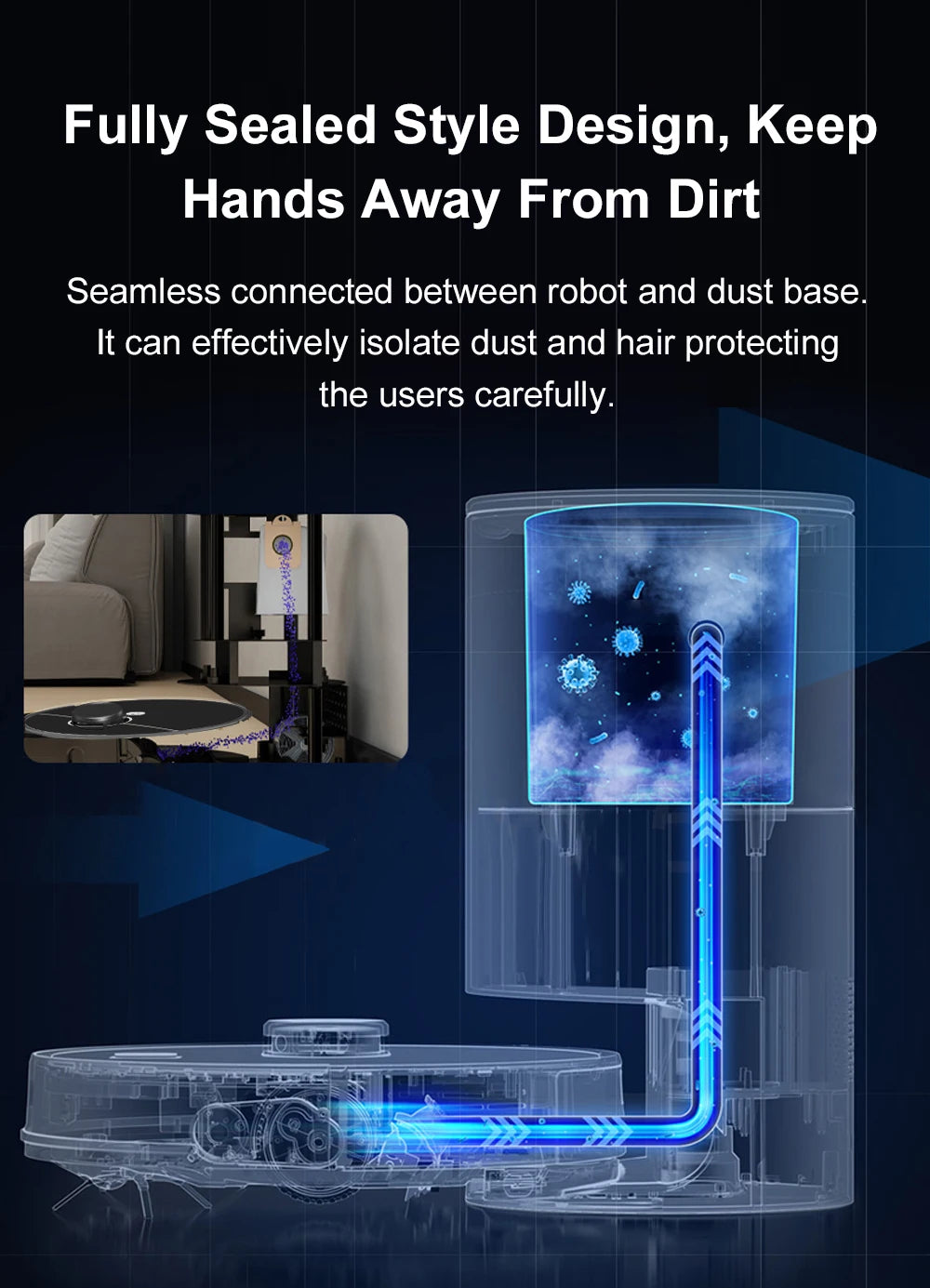 Self Charge Vacuum Robot Cleaner WiFi App Control Smart Sweep Robot Vacuum Cleaner with Mopping ABIR K30