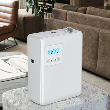 Contemporary White P02 Oil Diffuser Lockable Waterless Plastic Air Aroma Fragrance Scents for Hotel Minimal Noise CE Certified