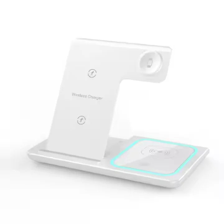 Hot Selling Universal 15W X455 3 in 1 Magnetic Wireless Charger Phone Stand Fast Wireless Station Magnetic Mobile Phone Holder