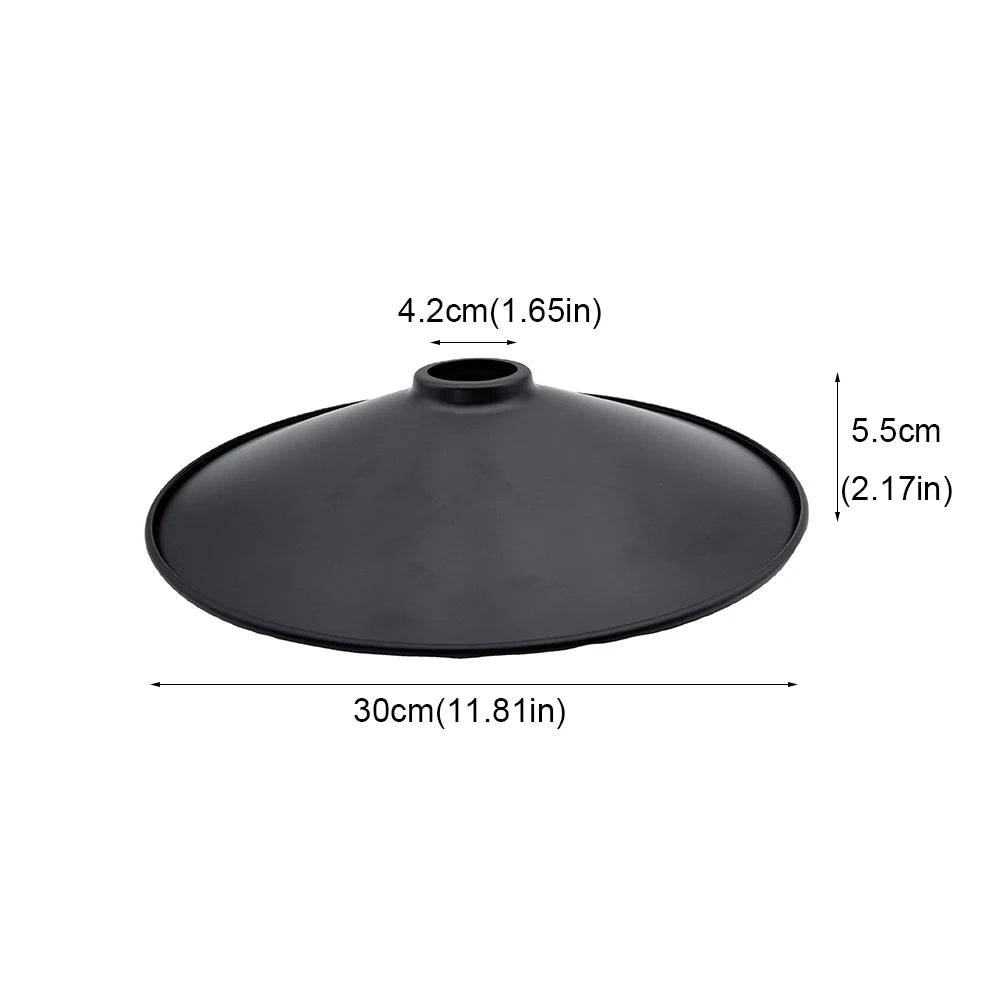 American Retro Industrial Style Wrought Iron Chandelier 30cm Diameter Little Black Skirt Lampshade Middle Pendant Lights Indoor
