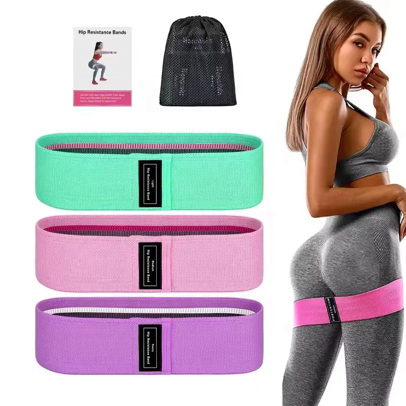 Polyester Fabric Fitness Bands Elastic Resistance Loop for Gym Workout and Yoga for Body Building Exercise