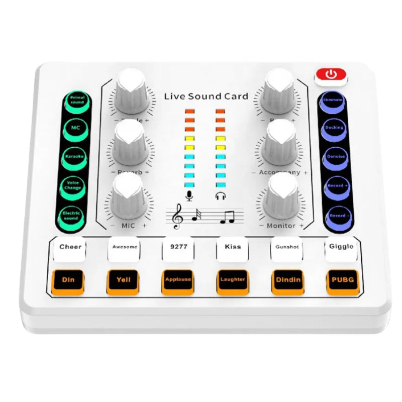 M8 Professional Audio Interface Sound Card Updated Music Studio Recording Podcast Equipment Noise Cancelling Feature