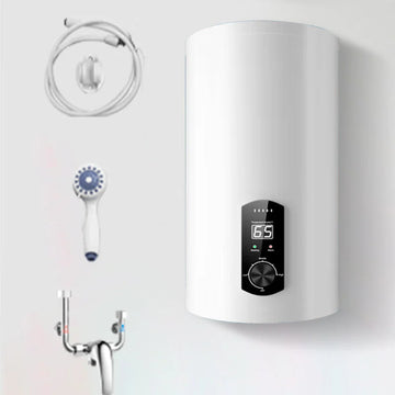 Smart 40L-80L Vertical Electric Water Heater Energy Efficient Wall Mounted RV Bath Shower Smart Features for Household Use