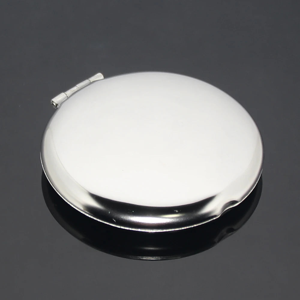 Mini Stainless Steel Desktop Mirror Silver Metal Pocket Lady Mirror Women Gifts Wholesale Small Round Metal Silver Mirror