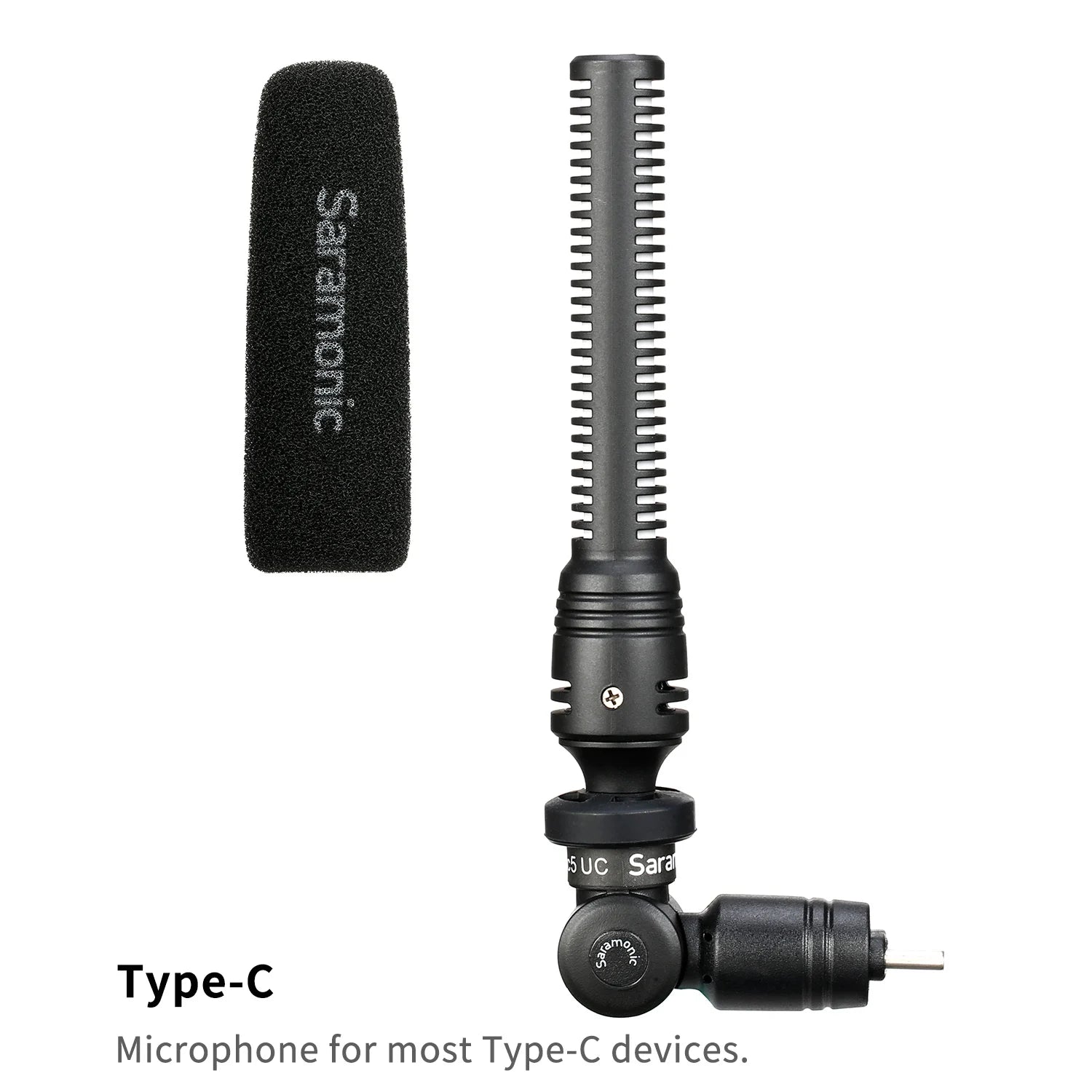 Saramonic SmartMic5 Mini Condenser Plug and Play Microphone for iPhone Android PC Computer DSLR Cameras Streaming YouTube Vlog