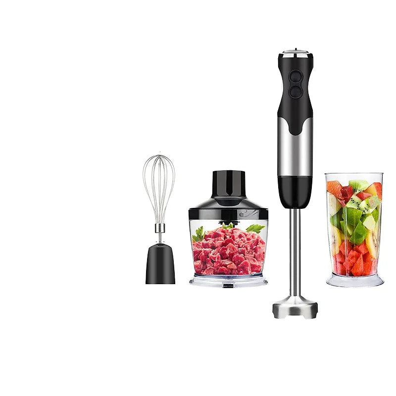 5-in-1 High-Power Professional Electric Stick Blender Household Immersion Hand Blender with Plastic Container in Stock