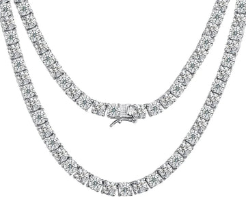 Wholesale 2mm 3mm 4mm CZ Cubic Zirconia Link Necklace 16Inch 18 Inch Fashion Women Tennis Necklace Chain