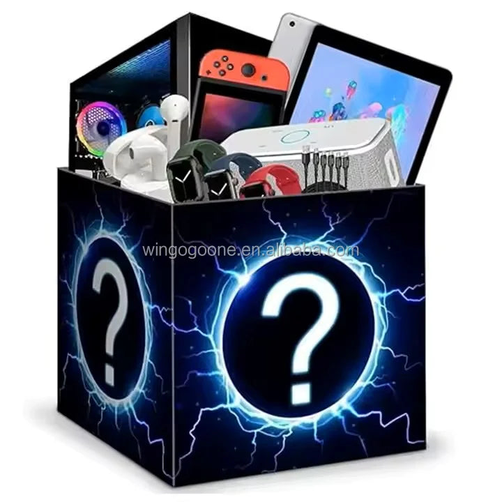 100% Winning the Mystery Award Gift Box Smart Watches Brand Earphones Phone Brand Speaker Lucky Surprise Mystery Box
