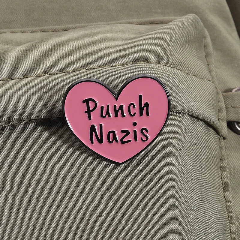 Defend Justice Enamel Pin Stand for Rights Anti Hate Metal Brooch Lapel Badge Jewelry Gift for Friends