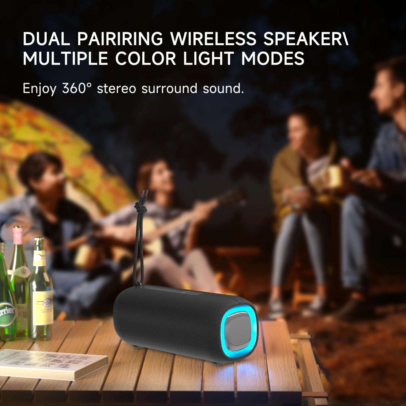 Peicheng 20W Home Outdoor IPX5 Smart Small  Mini Portable BT Waterproof Wireless Speaker