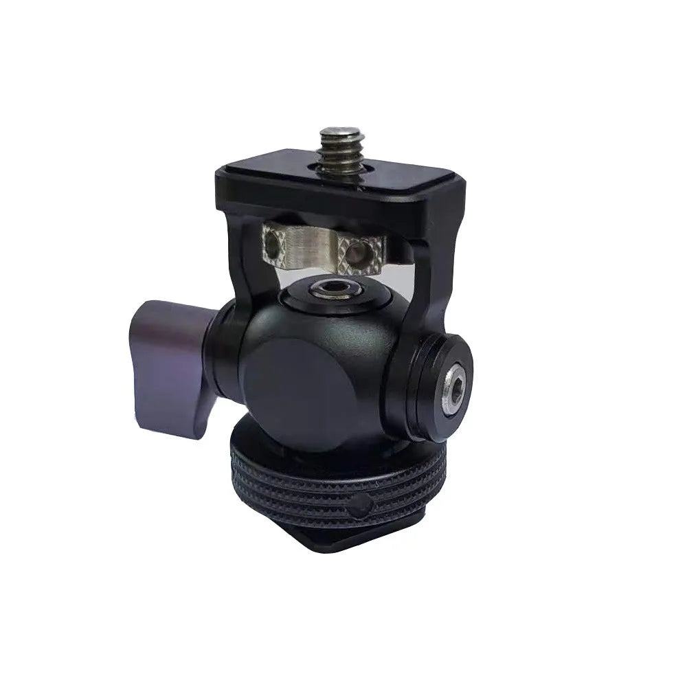 Snail Camera Monitor Adapter 180 Adjustable Damping Tilt Bracket Compact Metal Stabilizer Mount for DSLR Camcorder Accessory