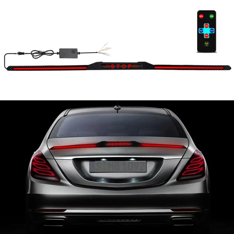DIY Adjustable Car Tail Wing Decorative Lights Brake & Steering Dynamic Warning Accessories