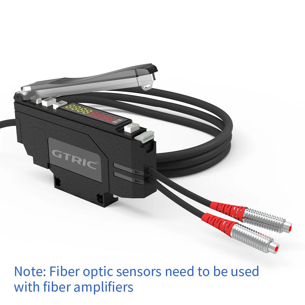 GTRIC high precision General purpose digital optical switch 12-24VDC NPN PNP photoelectric fiber optic amplifier sensor