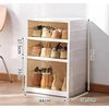 Living Room Furniture 6 Tier Foldable Plastic Shoe Rack Storage Cabinet Modern