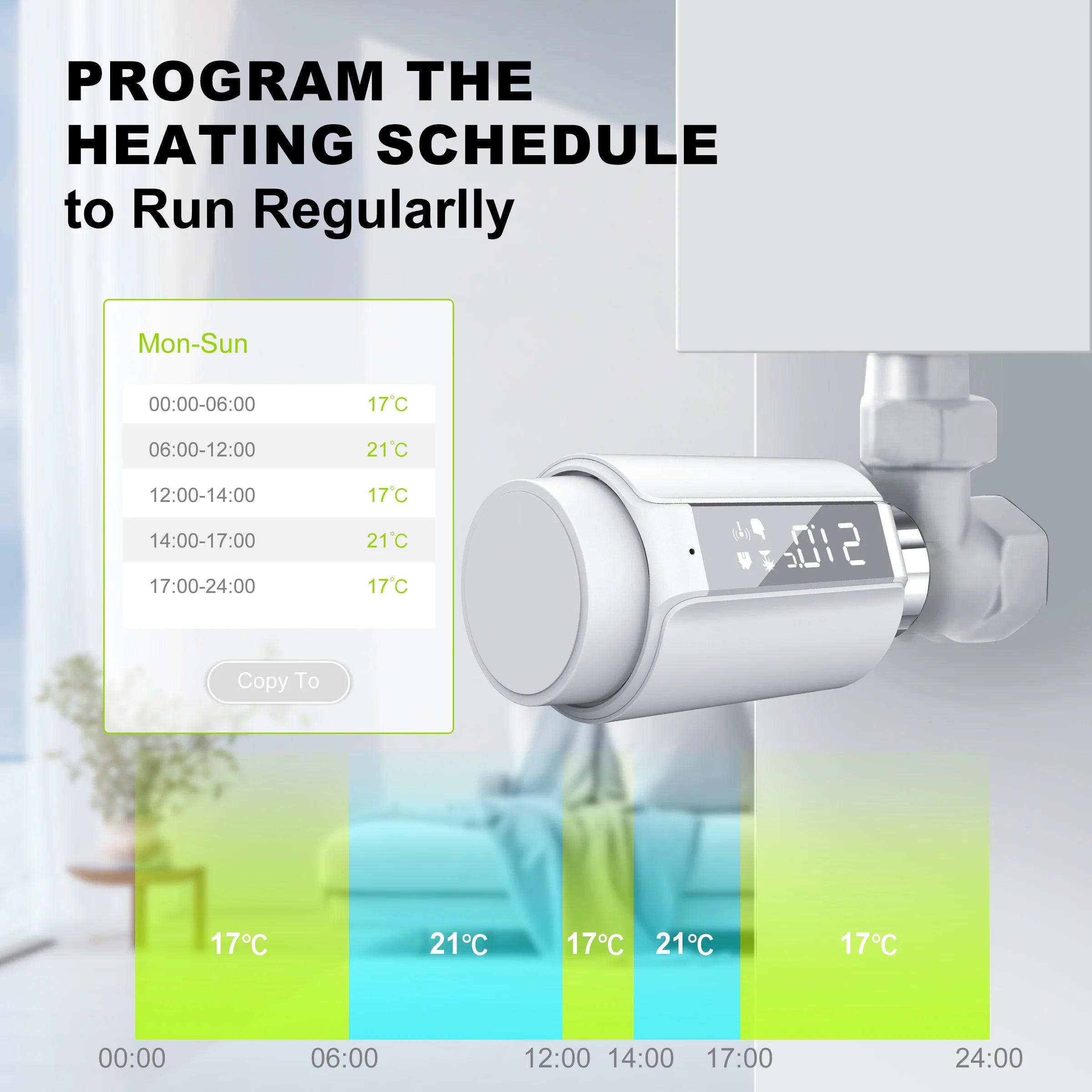 GIRIER TRV Tuya Smart ZigBee Temperature Controller Radiator Valve Thermostatic Thermostat With Hd LED Screen