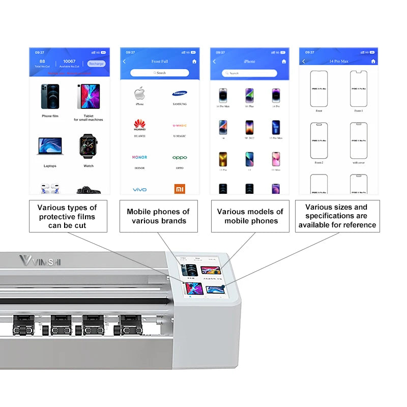 Vimshi Durable PC Hydrogel Film Cutting Machine Screen Protector for Mobile Phones Cameras Smart Watches