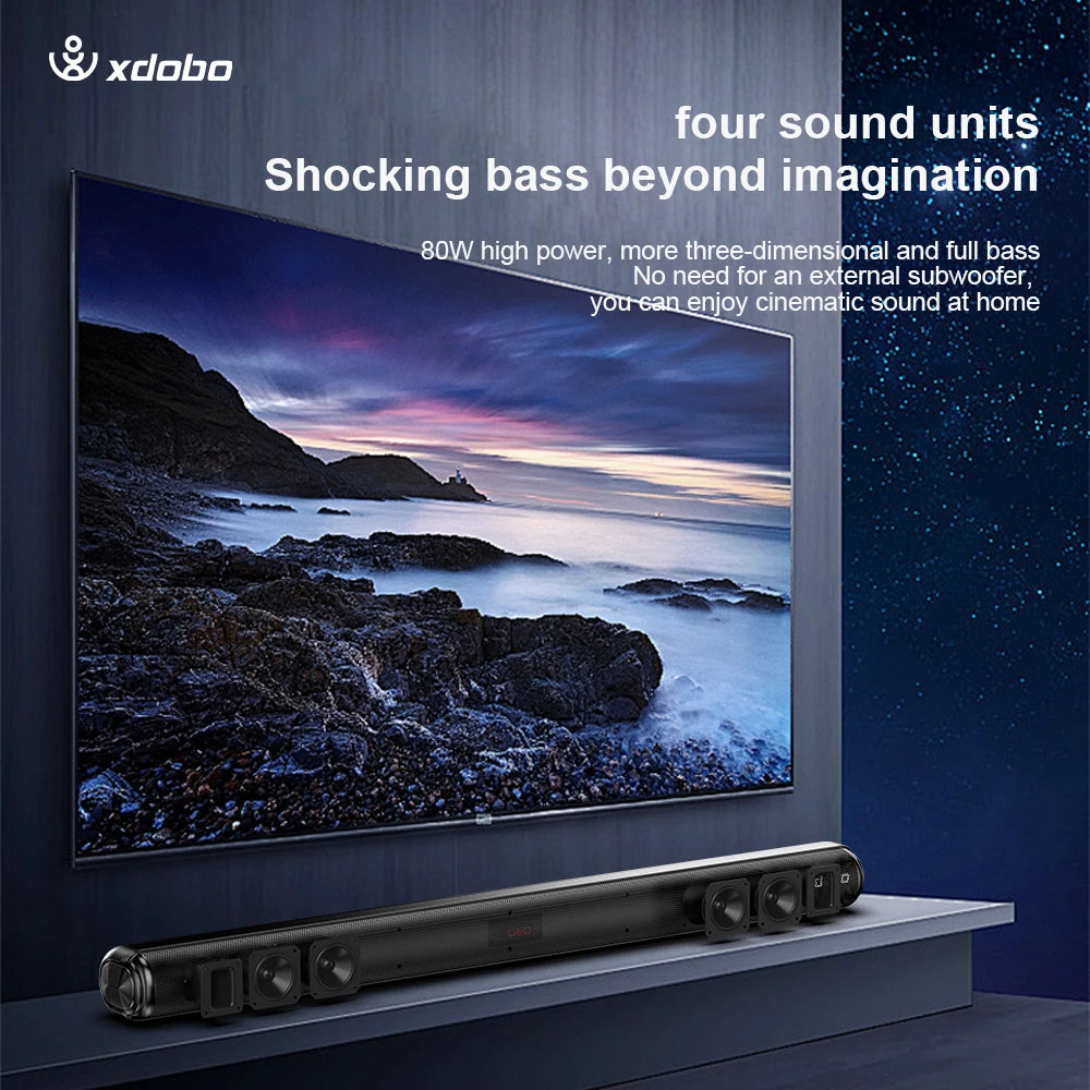 Xdobo Home 1978 II High Power 80W Powered Stereo Soundbar with Extra Bass for Home Theatre & Outdoor Party Use