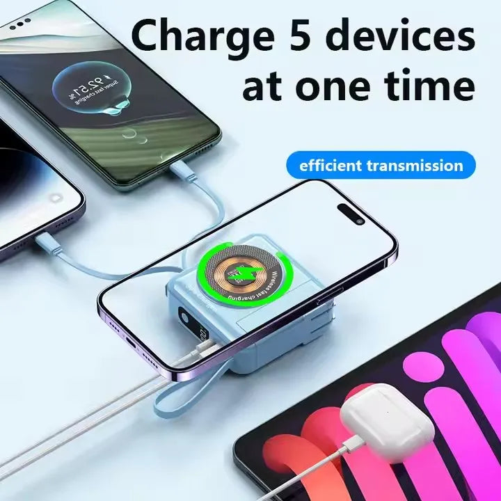 Popular Portable Wireless 2 in 1 Magnetic Wireless Charging Power Bank 10000mAh Power Banks