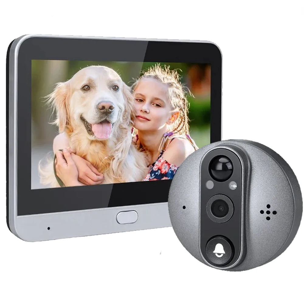 Tuya Smart Low Power Home 3MP Smart Video Doorbell Two Way Audio Ring Bell 2.4G WIFI Wireless Door Peepholes Eye With Camera