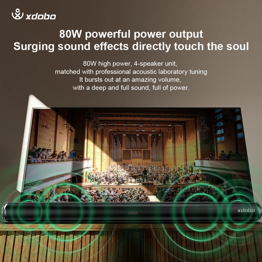 Xdobo Home 1978 II High Power 80W Powered Stereo Soundbar with Extra Bass for Home Theatre & Outdoor Party Use