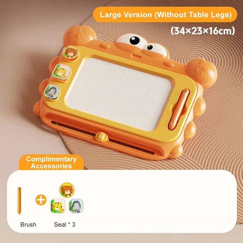 Kids Oversized Drawing Board Magnetism Writing Pad Geometry Seal for Toddlers 2-4 Years Old Graffiti Toy Baby Drawing Tray Table