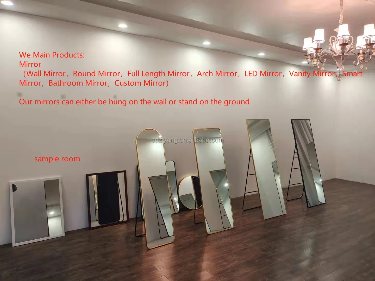 80*180cm Contemporary Glass Full Length Long Standing Mirror Antioxidative Big Wall Mirror ultra clear