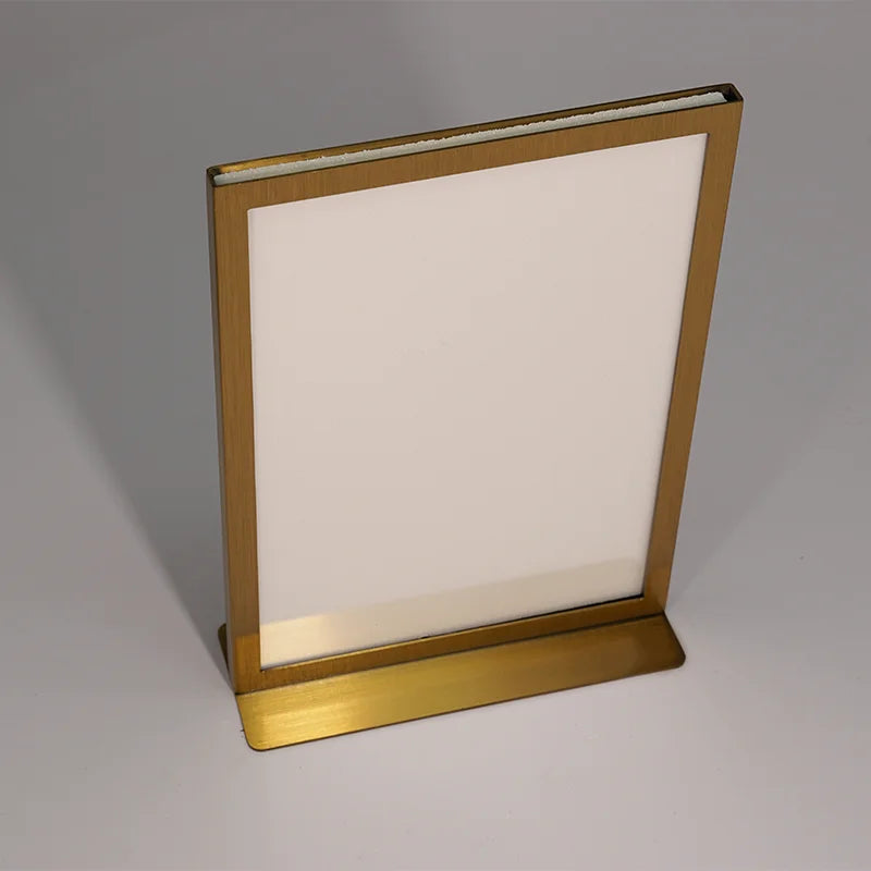 Practical Metal Desktop Menu Display Poster Board Business Card Stand for Store Office Table Decoration Accessory