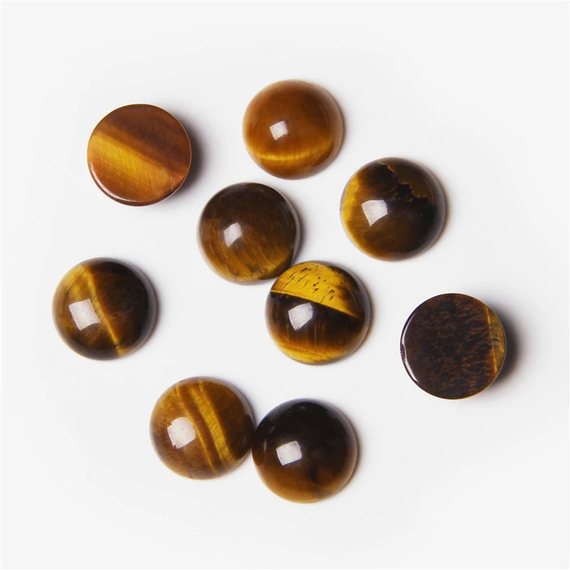 4/6/8/10/12/14mm Natural Stone Cabochon Round Semi-precious Cameo Fit DIY Ring Earring Bracelet Jewelry Making Finding 10pcs/lot