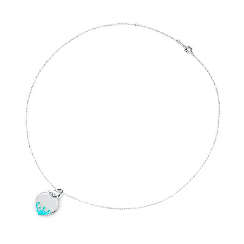 Wholesale of High-end Jewelry Necklace, Girls' Fashion Necklace TIFF Style Heart-shaped Pendant