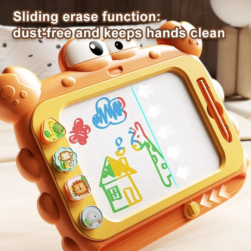 Kids Oversized Drawing Board Magnetism Writing Pad Geometry Seal for Toddlers 2-4 Years Old Graffiti Toy Baby Drawing Tray Table
