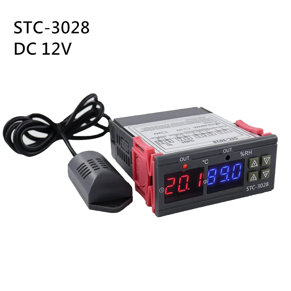 STC-1000 STC-3028 12V 24V 220V Digital Thermostat Thermometer Hygrometer Temperature Humidity Controller Regulator