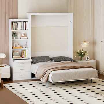 Modern Full Size US Stock MOQ ONE PC Multipurpose Space-Saving Vertical Murphy Bed Folding Hidden Wall Bed