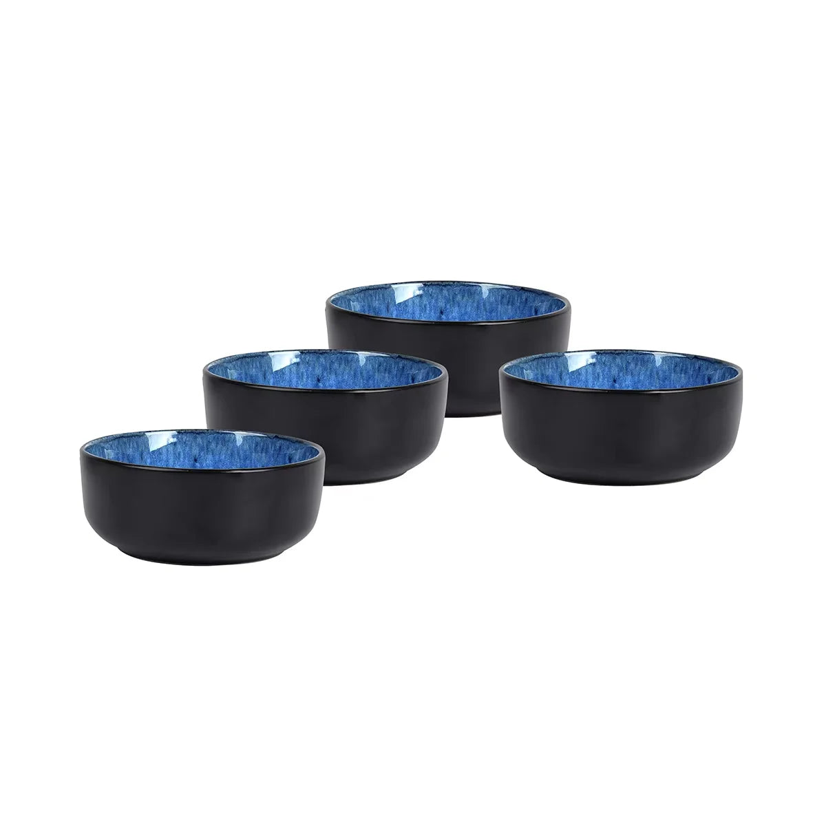 Best Selling Microwave Oven Compatible and Oven Safe Blue Foam 20 Piece Tableware Set Reactive Glaze Stone Tool Tableware Set