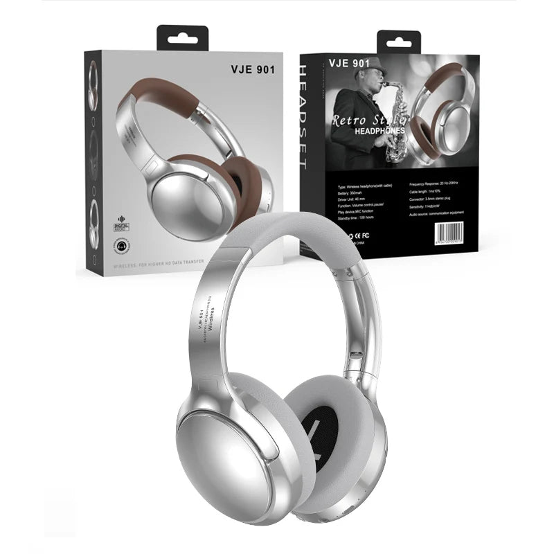 VJ901 All-Inclusive Wireless Headphones HIFI Wired Noise-Cancelling Gaming Headsets for Mobile Phone for Music & Gaming
